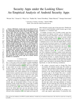 Security Apps under the Looking Glass: An Empirical Analysis of Android
  Security Apps