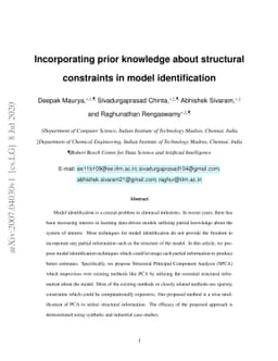 Incorporating prior knowledge about structural constraints in model
  identification