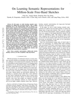 On Learning Semantic Representations for Million-Scale Free-Hand
  Sketches