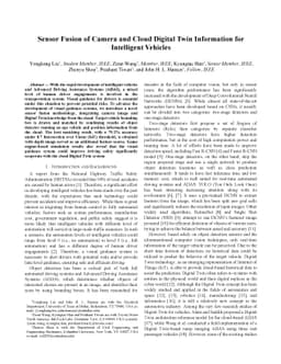 Sensor Fusion of Camera and Cloud Digital Twin Information for
  Intelligent Vehicles