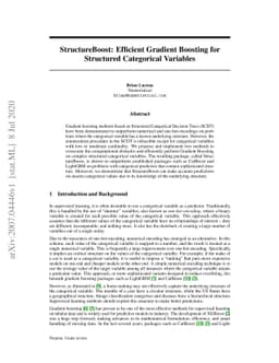 StructureBoost: Efficient Gradient Boosting for Structured Categorical
  Variables