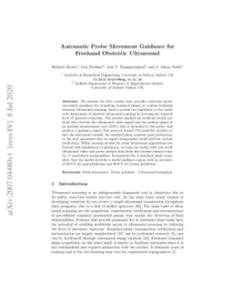 Automatic Probe Movement Guidance for Freehand Obstetric Ultrasound