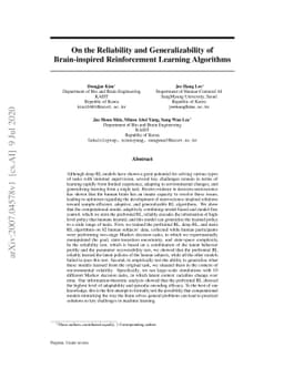 On the Reliability and Generalizability of Brain-inspired Reinforcement
  Learning Algorithms