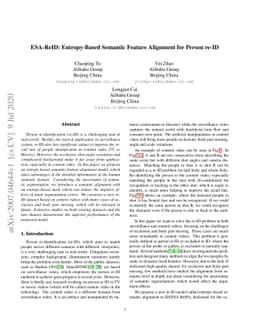 ESA-ReID: Entropy-Based Semantic Feature Alignment for Person re-ID