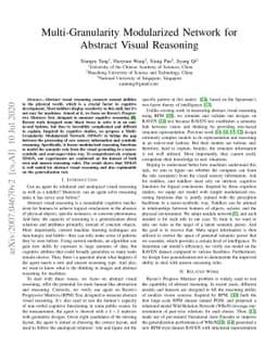 Multi-Granularity Modularized Network for Abstract Visual Reasoning