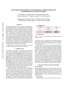 RWCP-SSD-Onomatopoeia: Onomatopoeic Word Dataset for Environmental Sound
  Synthesis