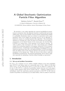 A Global Stochastic Optimization Particle Filter Algorithm