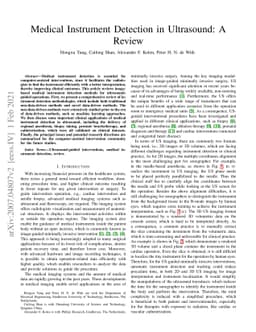 Medical Instrument Detection in Ultrasound-Guided Interventions: A
  Review