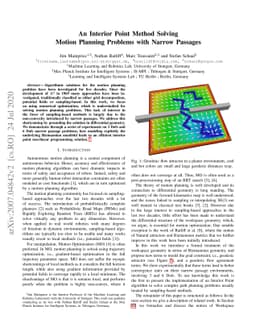 An Interior Point Method Solving Motion Planning Problems with Narrow
  Passages