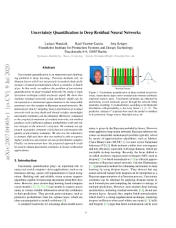 Uncertainty Quantification in Deep Residual Neural Networks