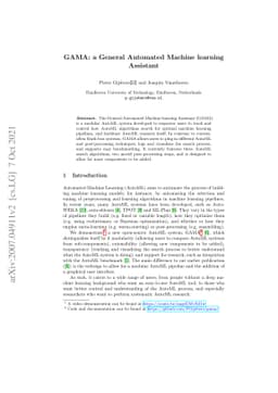 GAMA: a General Automated Machine learning Assistant