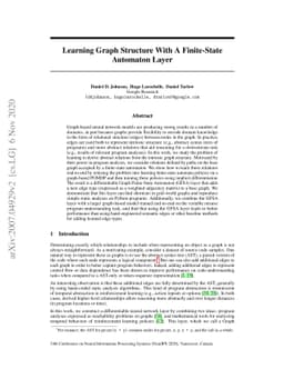 Learning Graph Structure With A Finite-State Automaton Layer