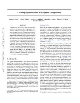 Learning Representations that Support Extrapolation