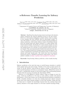 $n$-Reference Transfer Learning for Saliency Prediction