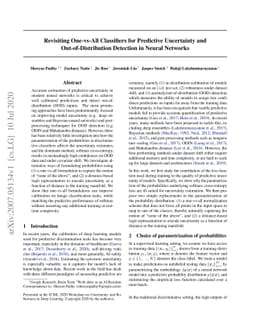 Revisiting One-vs-All Classifiers for Predictive Uncertainty and
  Out-of-Distribution Detection in Neural Networks