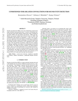 Conditioned Time-Dilated Convolutions for Sound Event Detection