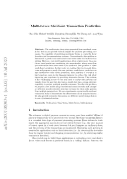 Multi-future Merchant Transaction Prediction