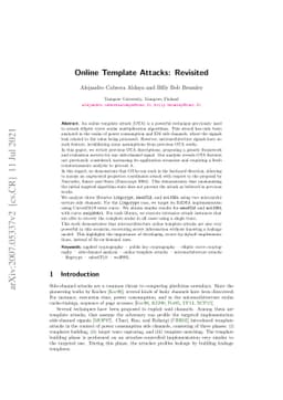 Online Template Attacks: Revisited