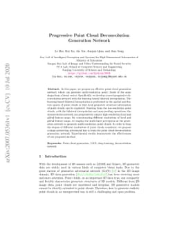 Progressive Point Cloud Deconvolution Generation Network