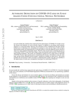 Automatic Detection of COVID-19 Cases on X-ray images Using
  Convolutional Neural Networks