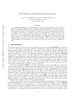 Fast Real-time Counterfactual Explanations
