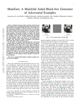 ManiGen: A Manifold Aided Black-box Generator of Adversarial Examples