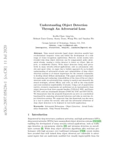 Understanding Object Detection Through An Adversarial Lens