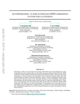 AutoEmbedder: A semi-supervised DNN embedding system for clustering