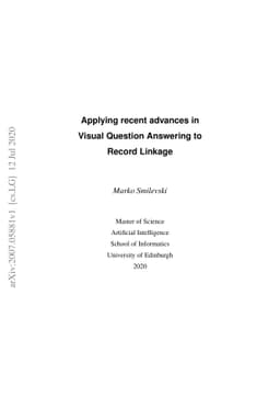 Applying recent advances in Visual Question Answering to Record Linkage
