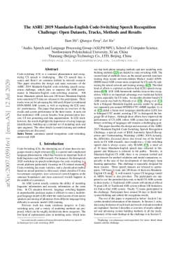 The ASRU 2019 Mandarin-English Code-Switching Speech Recognition
  Challenge: Open Datasets, Tracks, Methods and Results