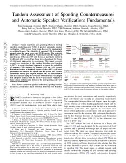Tandem Assessment of Spoofing Countermeasures and Automatic Speaker
  Verification: Fundamentals