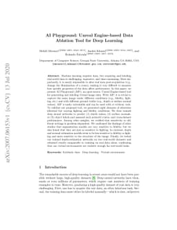 AI Playground: Unreal Engine-based Data Ablation Tool for Deep Learning