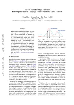 Do You Have the Right Scissors? Tailoring Pre-trained Language Models
  via Monte-Carlo Methods