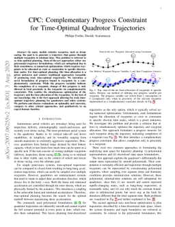 CPC: Complementary Progress Constraints for Time-Optimal Quadrotor
  Trajectories