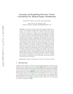 Learning and Exploiting Interclass Visual Correlations for Medical Image
  Classification