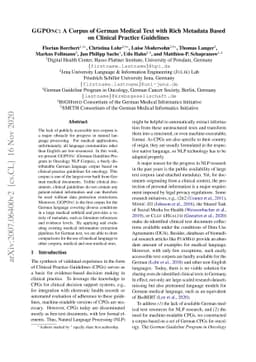 GGPONC: A Corpus of German Medical Text with Rich Metadata Based on
  Clinical Practice Guidelines