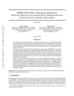 HOBFLOPS CNNs: Hardware Optimized Bitslice-Parallel Floating-Point
  Operations for Convolutional Neural Networks