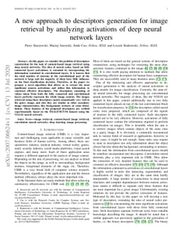 A new approach to descriptors generation for image retrieval by
  analyzing activations of deep neural network layers