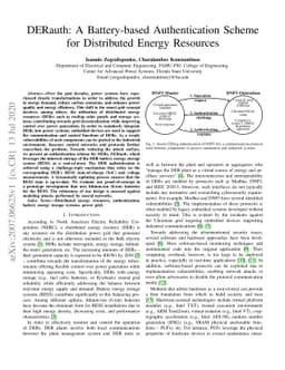DERauth: A Battery-based Authentication Scheme for Distributed Energy
  Resources