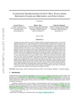 Landslide Segmentation with U-Net: Evaluating Different Sampling Methods
  and Patch Sizes