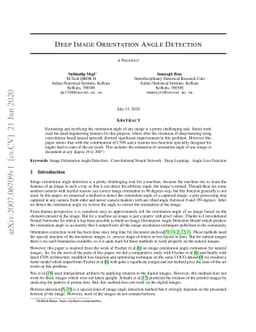 Deep Image Orientation Angle Detection