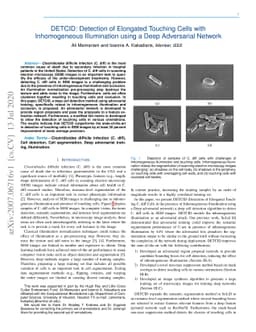 DETCID: Detection of Elongated Touching Cells with Inhomogeneous
  Illumination using a Deep Adversarial Network