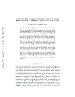 Bounding The Number of Linear Regions in Local Area for Neural Networks
  with ReLU Activations