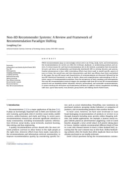 Non-IID Recommender Systems: A Review and Framework of Recommendation
  Paradigm Shifting