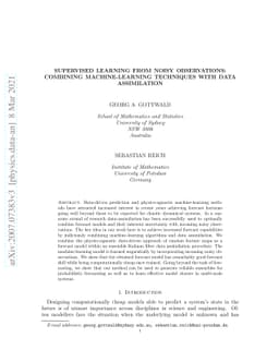 Supervised learning from noisy observations: Combining machine-learning
  techniques with data assimilation