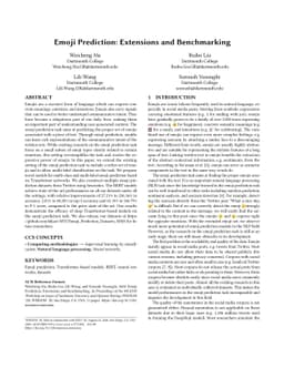 Emoji Prediction: Extensions and Benchmarking