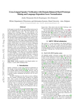 Cross-Lingual Speaker Verification with Domain-Balanced Hard Prototype
  Mining and Language-Dependent Score Normalization