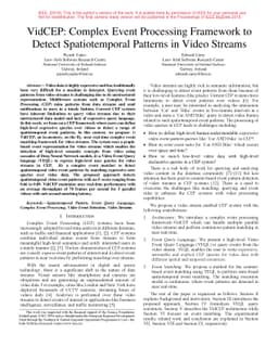 VidCEP: Complex Event Processing Framework to Detect Spatiotemporal
  Patterns in Video Streams