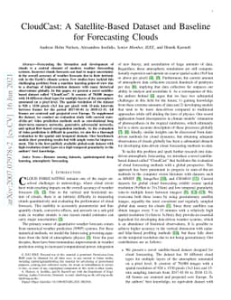 CloudCast: A Satellite-Based Dataset and Baseline for Forecasting Clouds