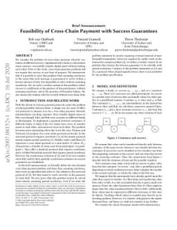Feasibility of Cross-Chain Payment with Success Guarantees